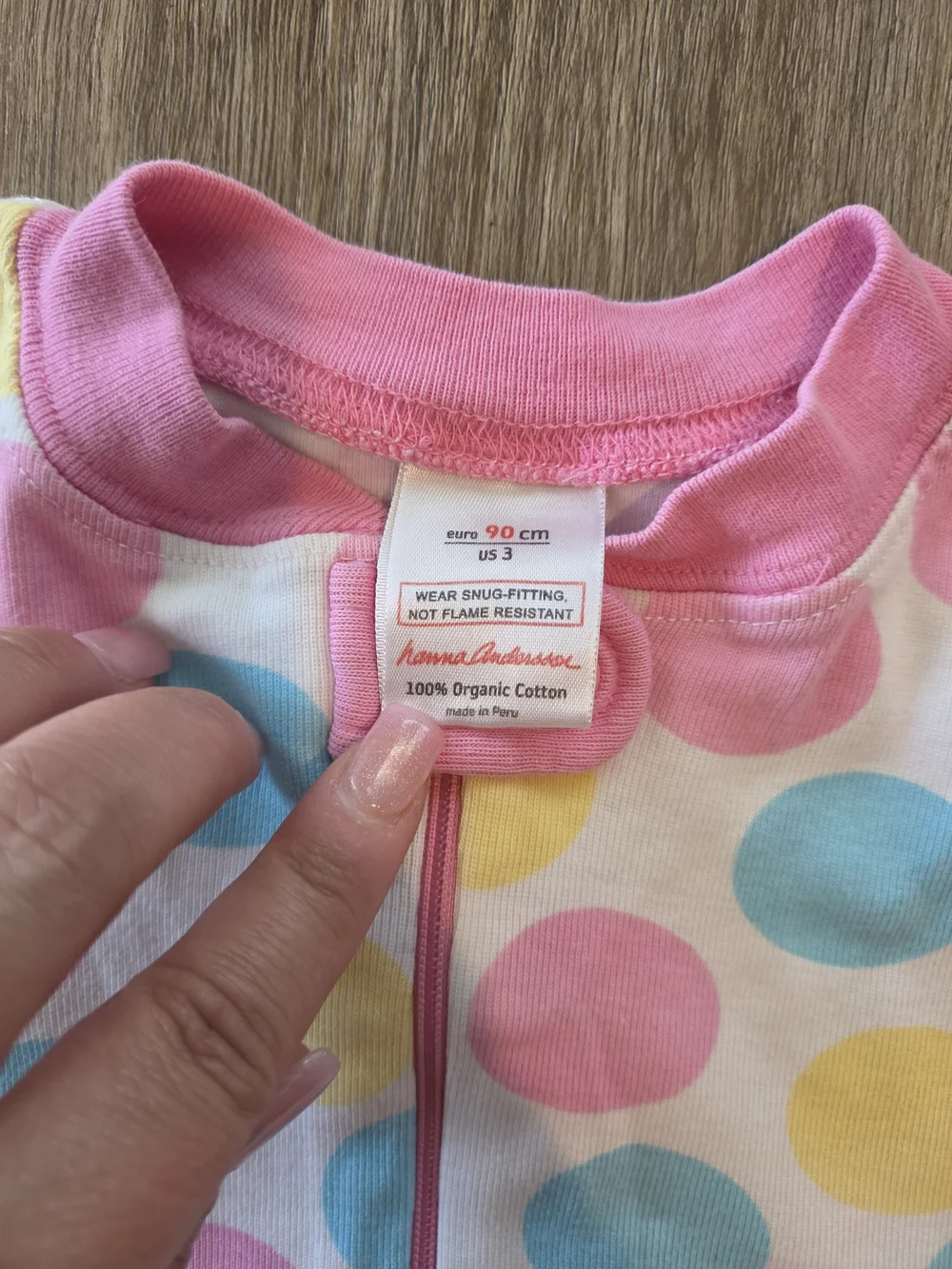 Hanna Andersson Organic Cotton Polka Dot Zip Pajamas 3T
